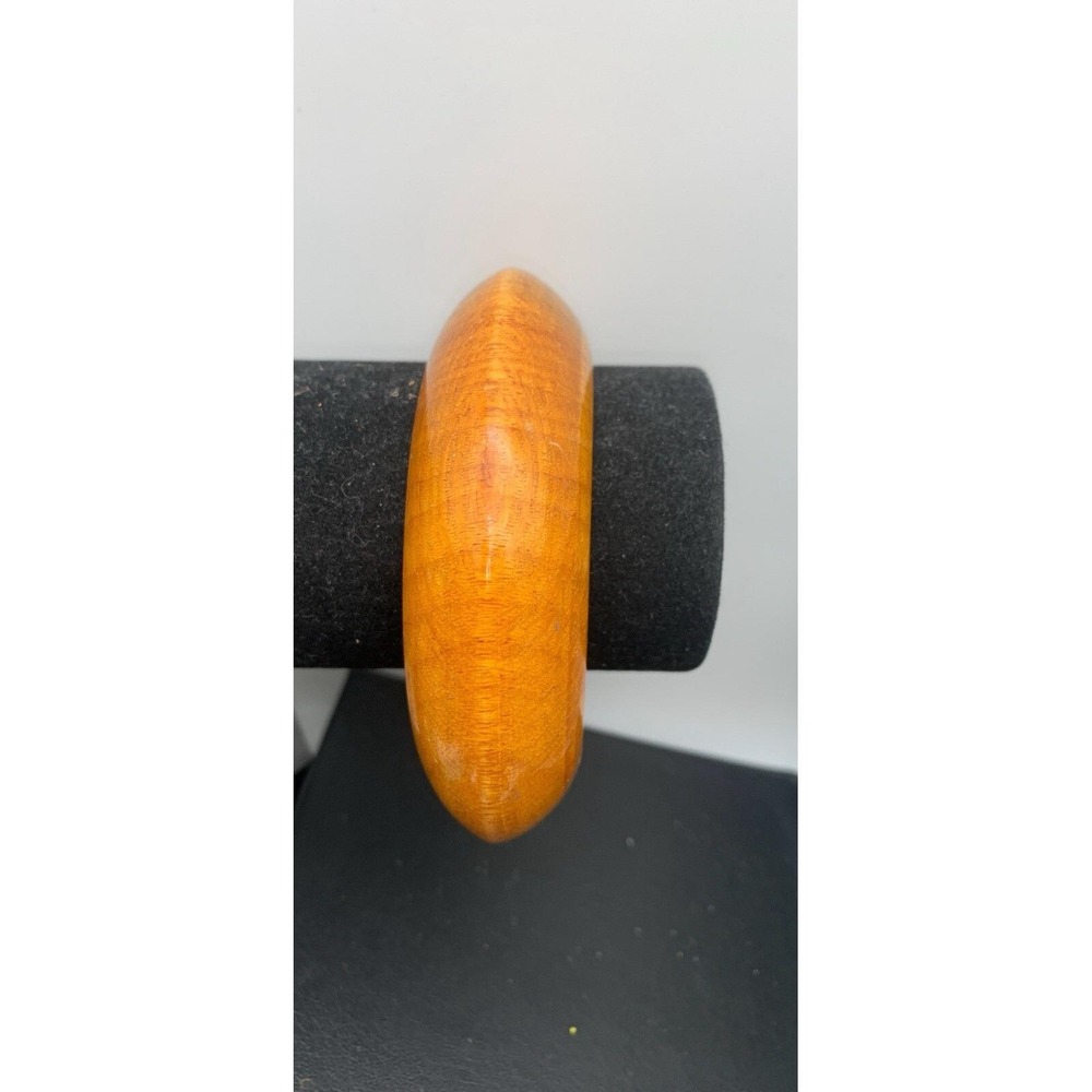 Vintage Made In India Chunky Wood / Wooden Bangle Bracelet
